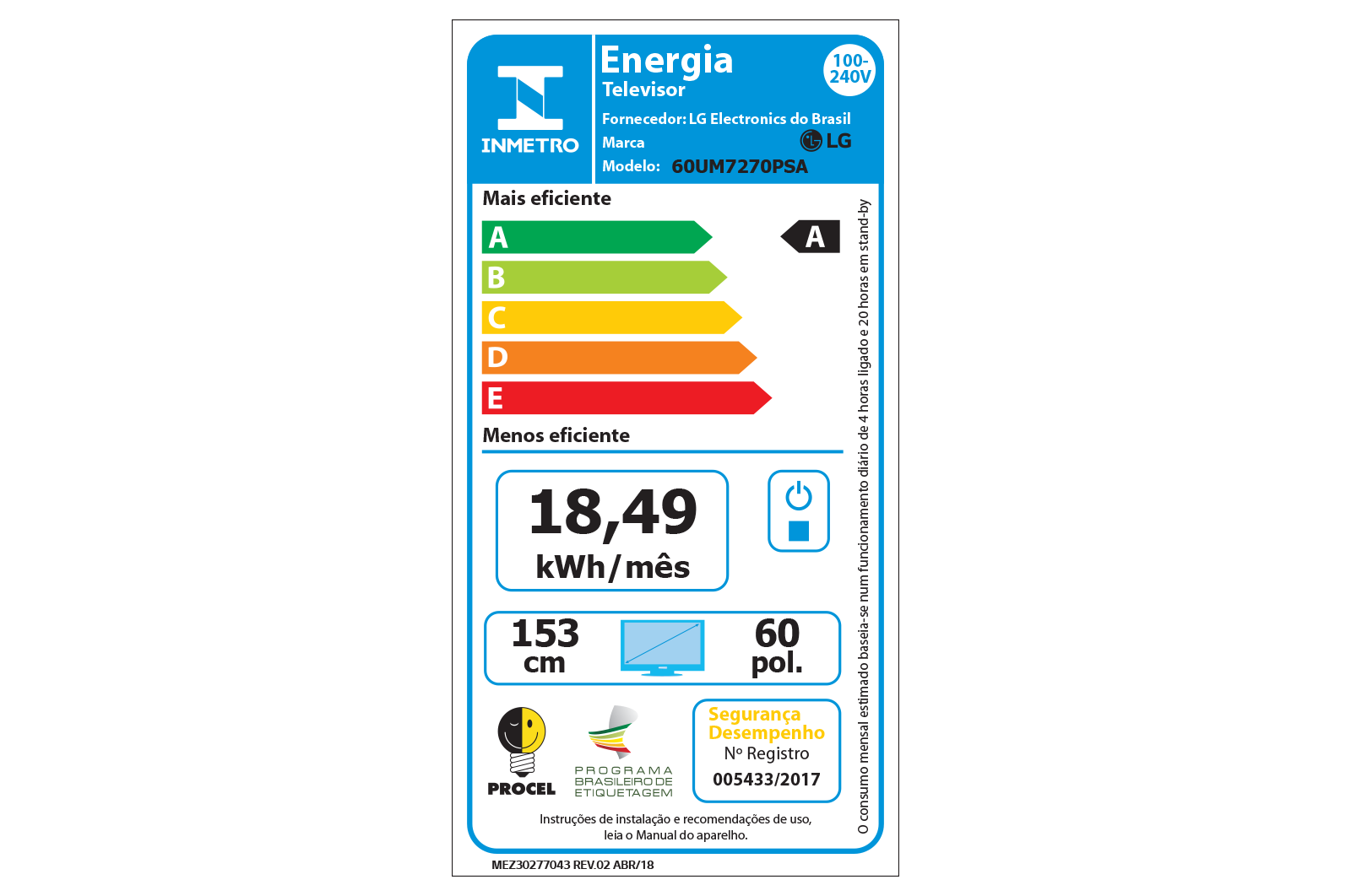 LG Smart TV LG 60" UHD 4K HDR Ativo, ThinQ AI Inteligência Artificial, Ultra Surround Sound, 60UM7270PSA