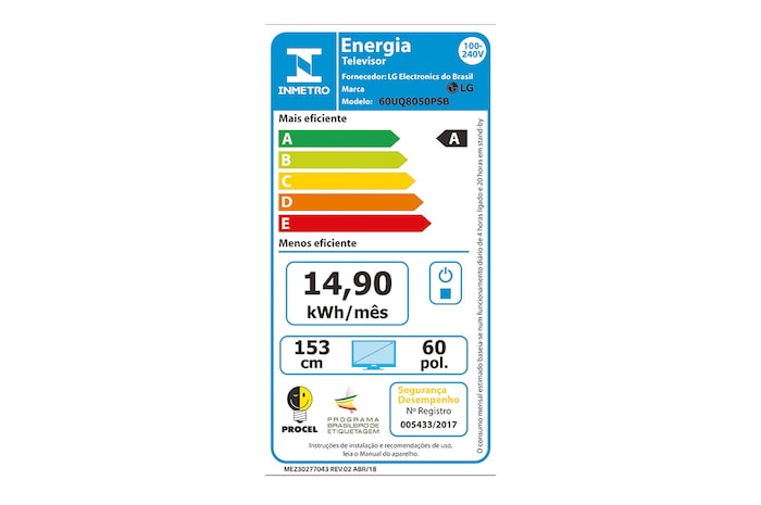 LG Smart TV 4K LG UHD 60'' Bluetooth HDR AI ThinQ Smart Magic Google Alexa 60UQ8050PSB, 60UQ8050PSB