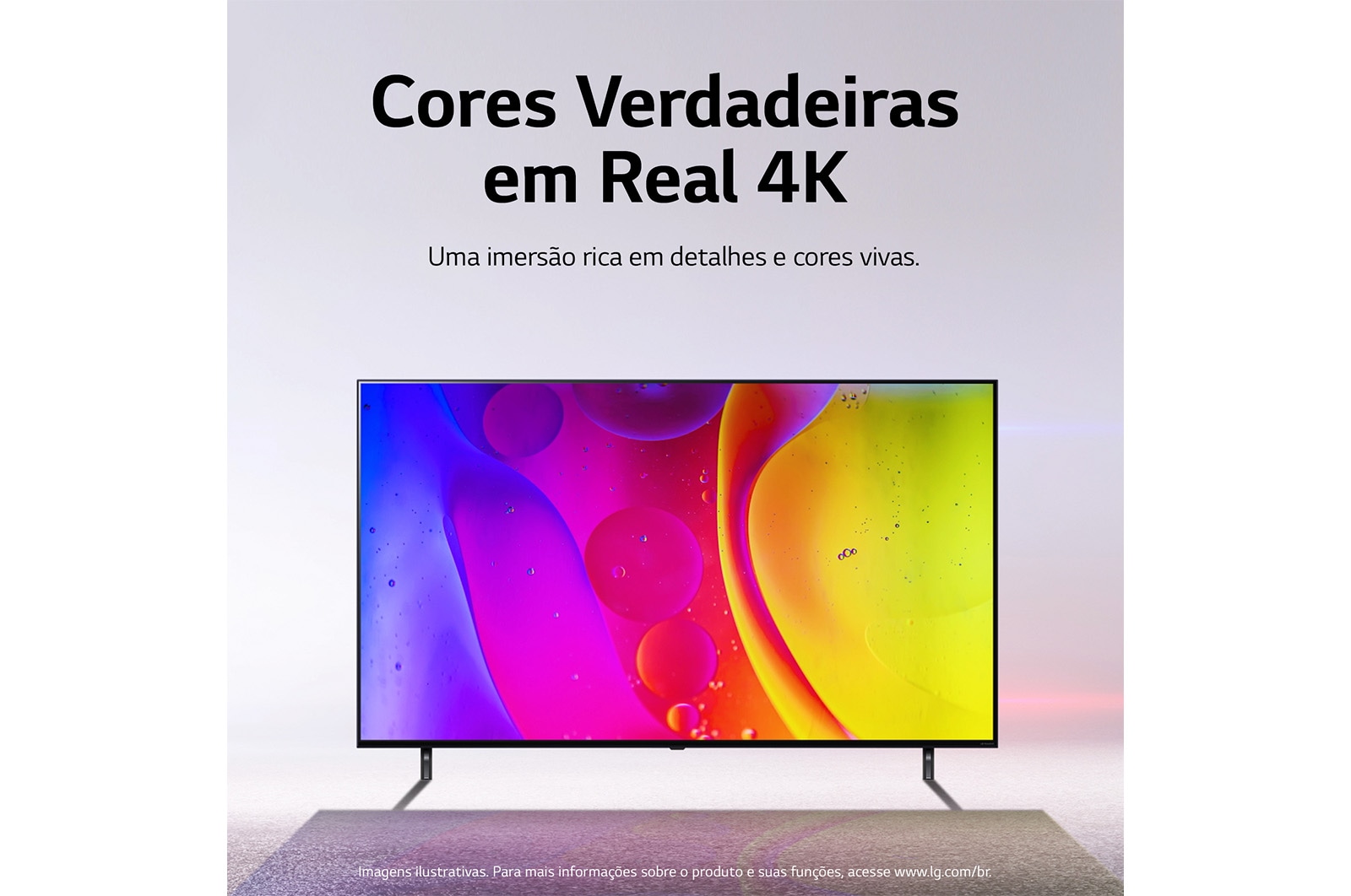 LG Smart TV LG NanoCell 65'' 4K Inteligência Artificial AI ThinQ Smart Magic Google Alexa 65NANO80SQA, 65NANO80SQA