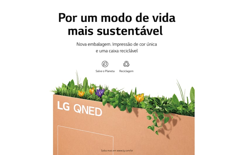 LG Smart TV LG QNED 55'' 4K Inteligência Artificial ThinQ Google Alexa 55QNED7SSQA, 55QNED7SSQA