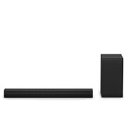 Front view of LG Soundbar S40T and subwoofer