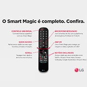 LG 2021 Smart TV LG 70" 4K UHD 70UP7750 WiFi Bluetooth HDR Inteligência Artificial ThinQ Smart Magic Google Alexa, 70UP7750PSB