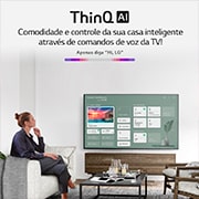 LG Smart TV LG NanoCell 75'' 4K Inteligência Artificial AI ThinQ Smart Magic Google Alexa 75NANO75SPA, 75NANO75SPA