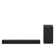 Front view of LG Soundbar S40T and subwoofer