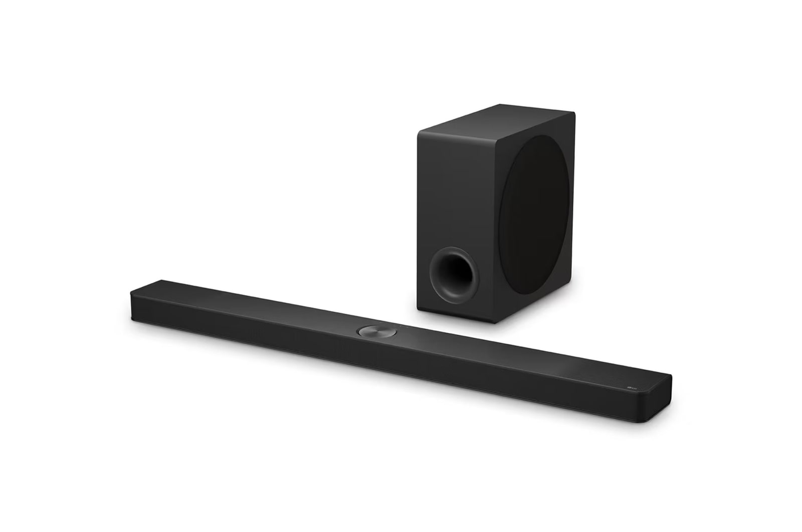 Vista angular de la LG Soundbar  S90TY, un subwoofer 