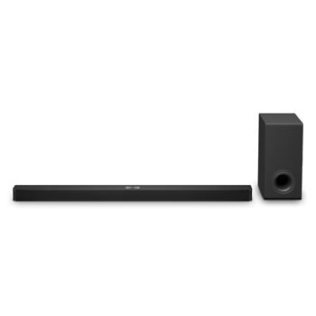 Vista frontal de la LG Soundbar  S90TY, un subwoofer