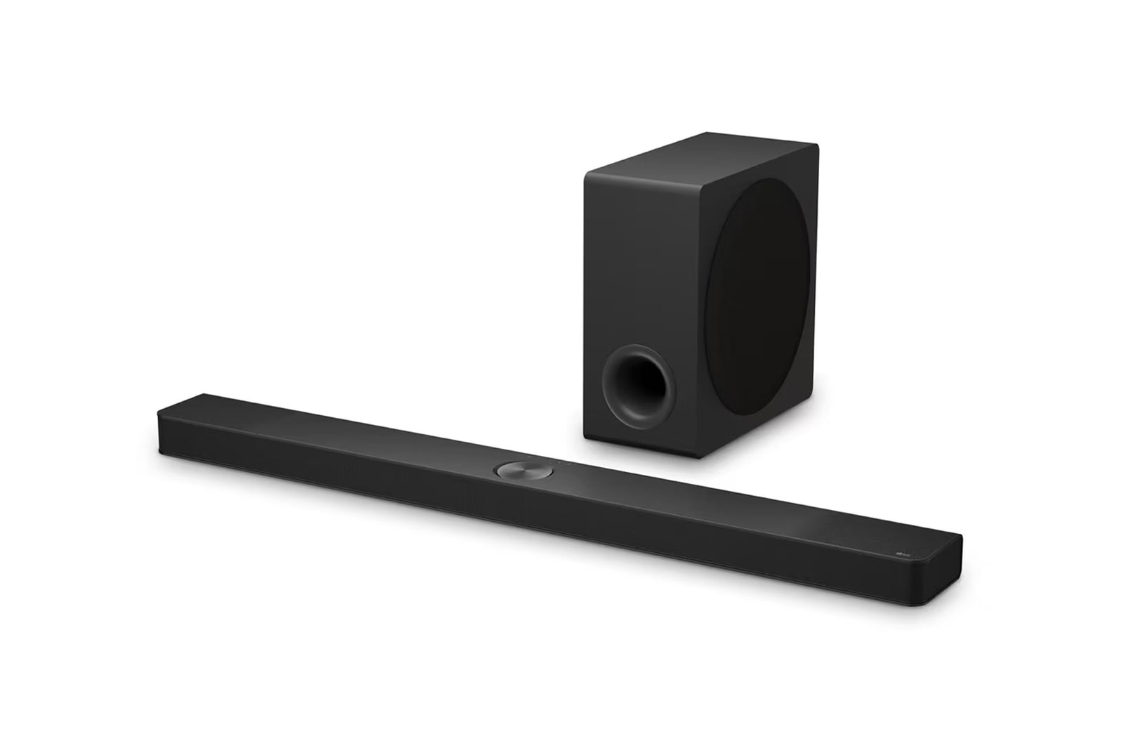 Vista angular de la LG Soundbar  S90TY, un subwoofer 