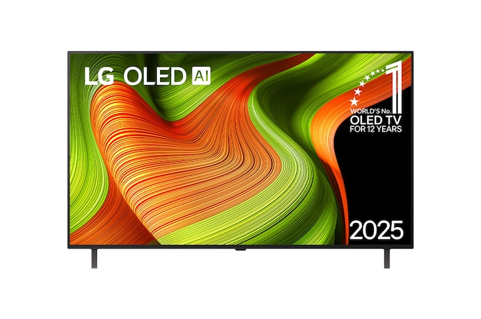 Vista traseira da Smart TV 4K LG OLED AI B5.