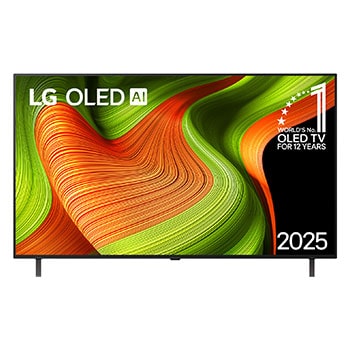 Vista traseira da Smart TV 4K LG OLED AI B5.