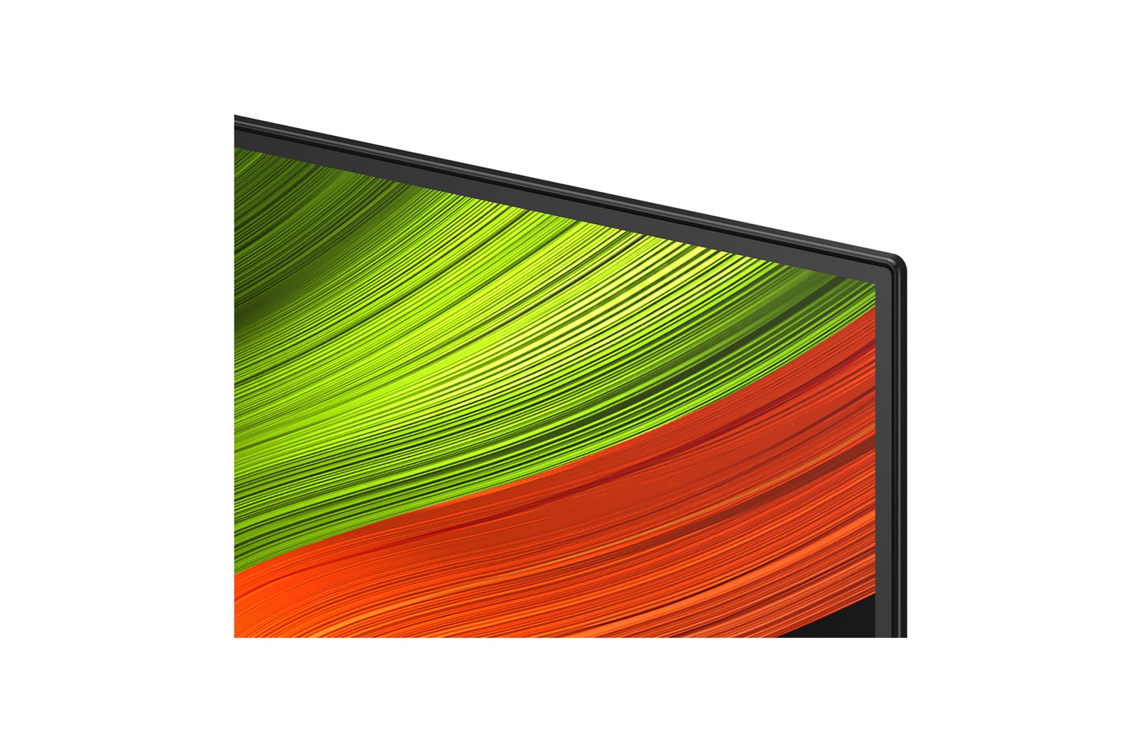 Vista lateral da Smart TV 4K LG OLED AI B5.