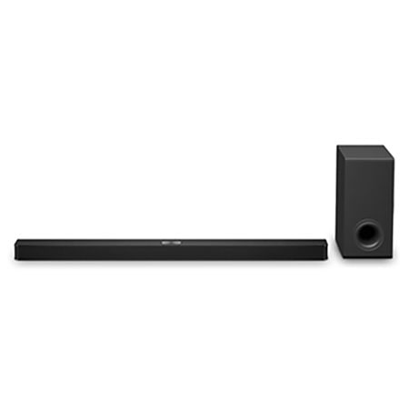 Vista frontal de la LG Soundbar  S90TY, un subwoofer