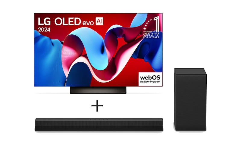 Tv + Soundbar front view