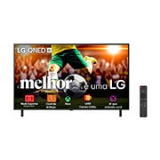 Vista frontal de Smart TV LG QNED AI 4K QNED80 de 55 polegadas 2025 55QNED80ASA