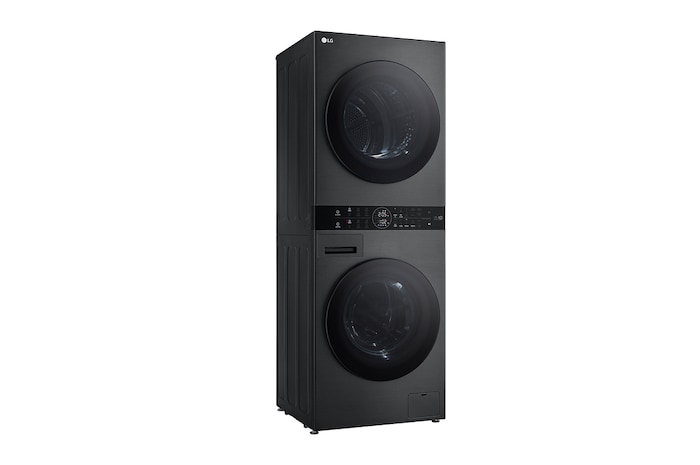 LG Lava e Seca Torre WashTower 14kg Black Inox - 127V, WK14BS6, Vista Frontal