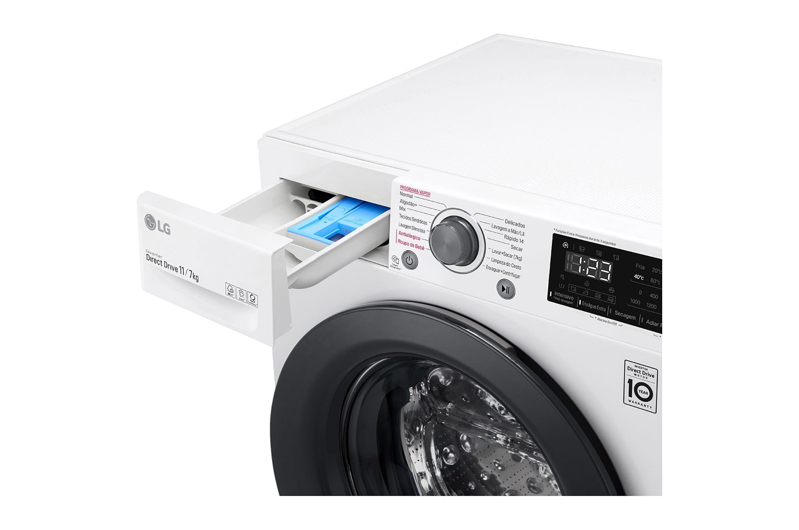 LG Lava e Seca LG VC5 11kg Branco com Inteligência Artificial AIDD™ - CV3011WG4A - 220V, CV3011WG4A