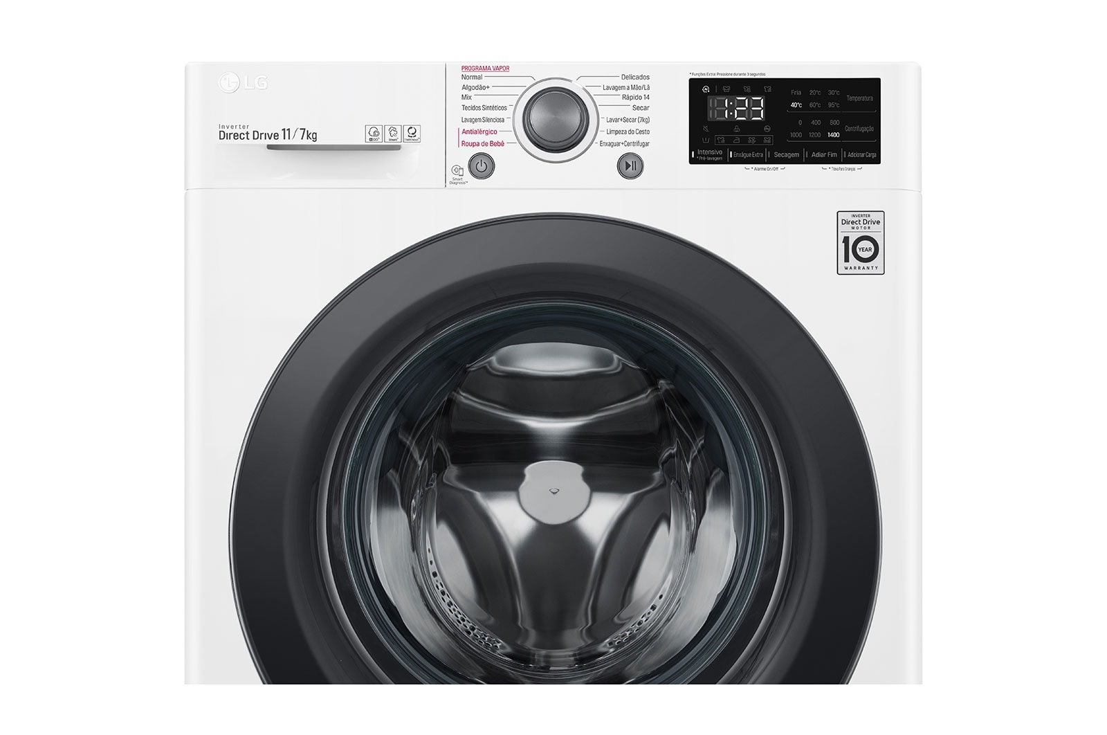 LG Lava e Seca LG VC5 11kg Branco com Inteligência Artificial AIDD™ - CV3011WG4A - 220V, CV3011WG4A