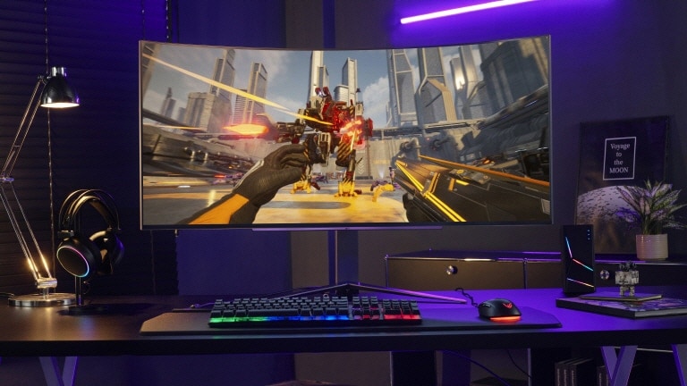 Imagem mostrando a tela do jogo no monitor