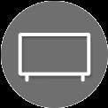 A tela QNED é vista de frente e exibe uma miscelânea de bexigas com as cores do arco-íris. O texto em cima da TV diz "Frente". Uma parte do meio da tela está destacada numa área circular separada.