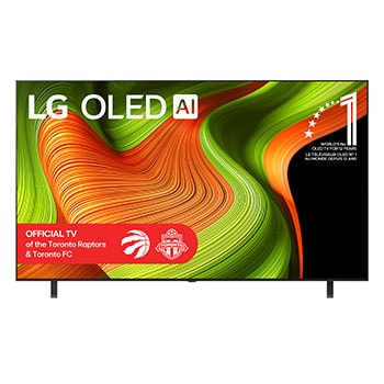 Front view of 83 inch LG OLED AI B5 4K Smart TV 2025 OLED83B5PUA