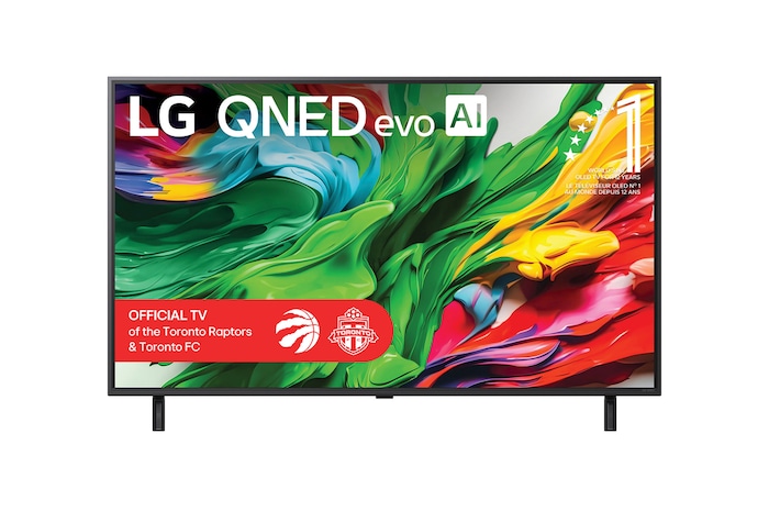 Front view of 50 inch LG QNED evo AI QNED85 MiniLED 4K Smart TV 2025 50QNED85AUA