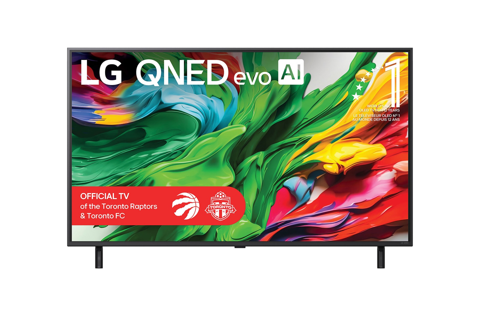 Front view of 50 inch LG QNED evo AI QNED85 MiniLED 4K Smart TV 2025 50QNED85AUA