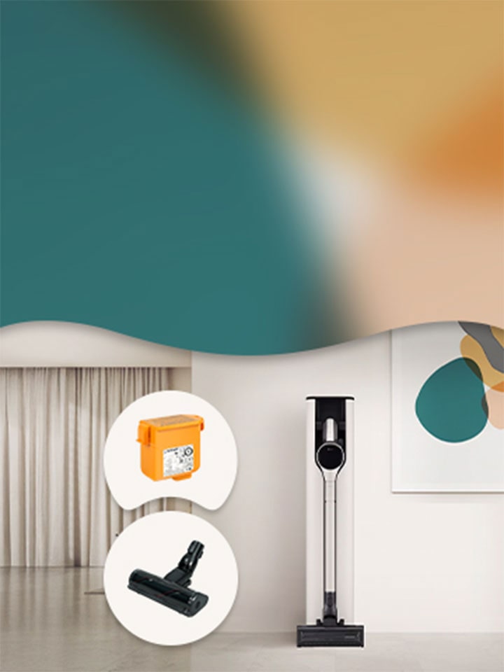 This is a picture of the LG vacuum cleaner and its accessory.