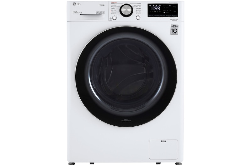 Front view of LG 2.6 cu.ft. Smart Compact Front Load Washer