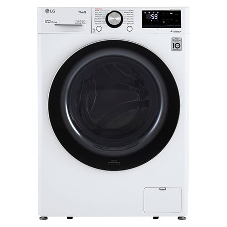Front view of LG 2.6 cu.ft. Smart Compact Front Load Washer