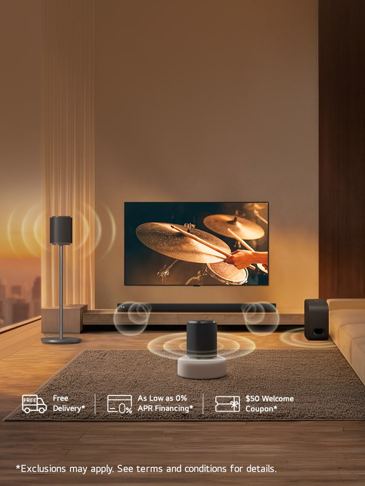 Transform your space with <br>LG SoundSuite