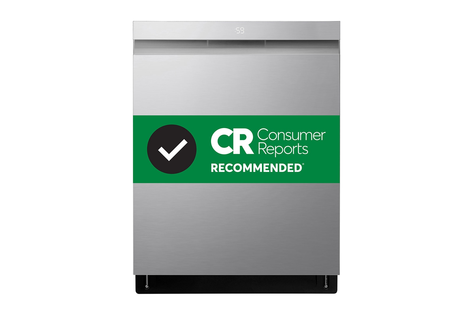 Front view of 24" QuadWash® Pro & Dynamic Heat Dry™ 46 dB, Top Control, Stainless, LG Dishwasher - LDPH5554S | LG Canada