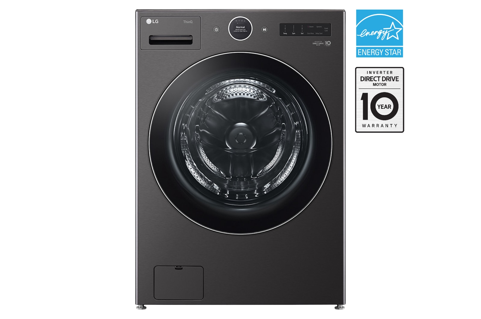 Front view of 5.8 cu.ft. Front Load Washer with ezDispense®, TurboWash®, Steam WM6700HBA