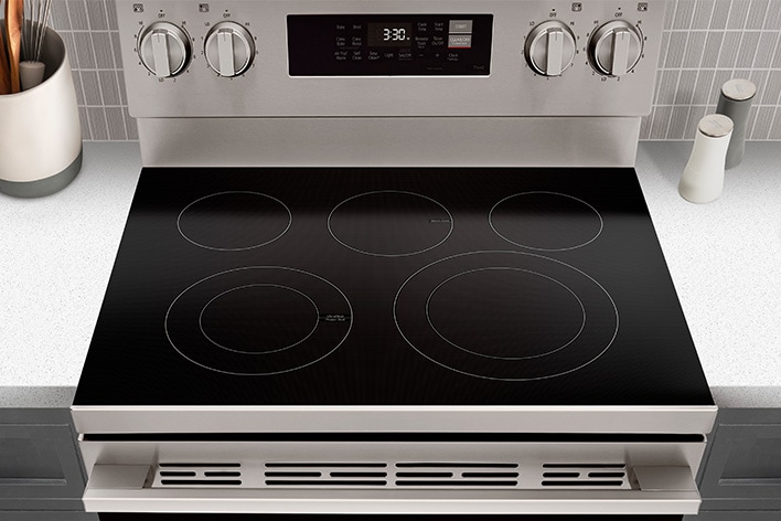 Edge-to-Edge Glass-Ceramic Cooktop Surface
