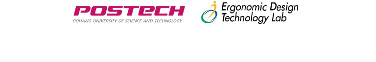 Logo of postech and Ergonomic Design Technology Lab.