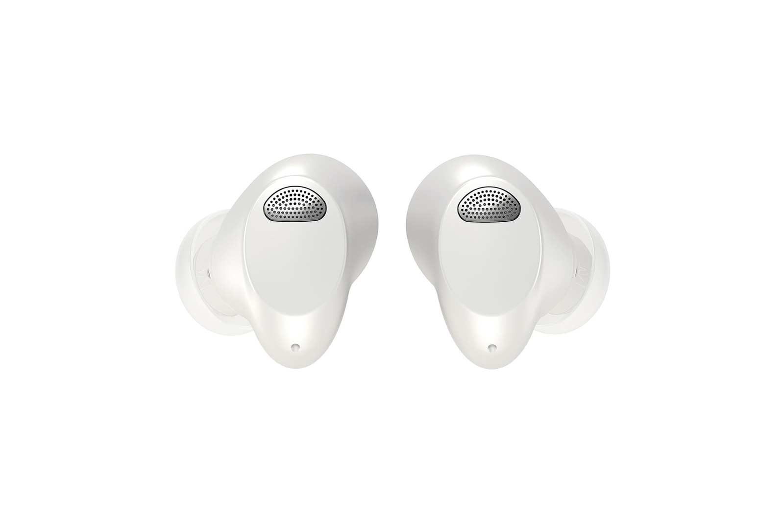 Front view of the earbuds.