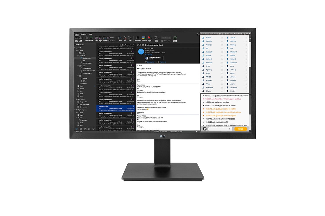 22'' TAA IPS FHD Monitor (White) with Adjustable Stand & Built-in