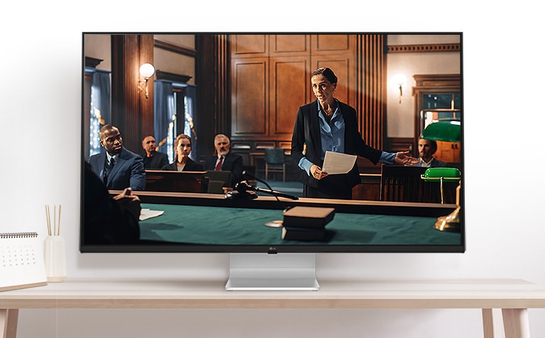 Thanks to 43-inch large screen and 4K UHD (3840x2160) IPS display that reproduces clear images and precise colours at wide angles.