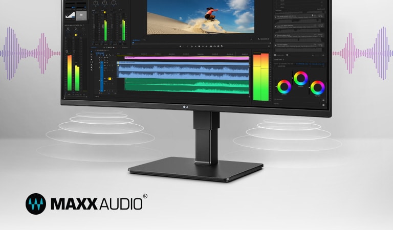 This monitor supports built-in Speakers with MaxxAudio®.