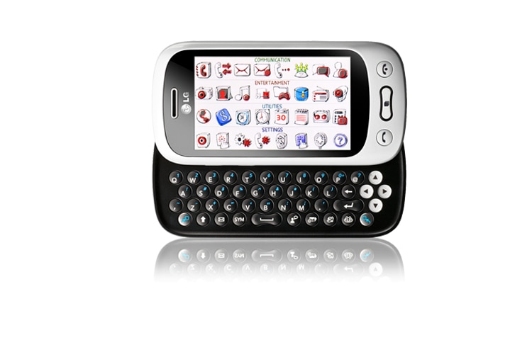 LG Neon2 | QWERTY keyboard with 5 hotkeys that makes it easy to access applications like instant messaging, MobileMail and social networks, GT350