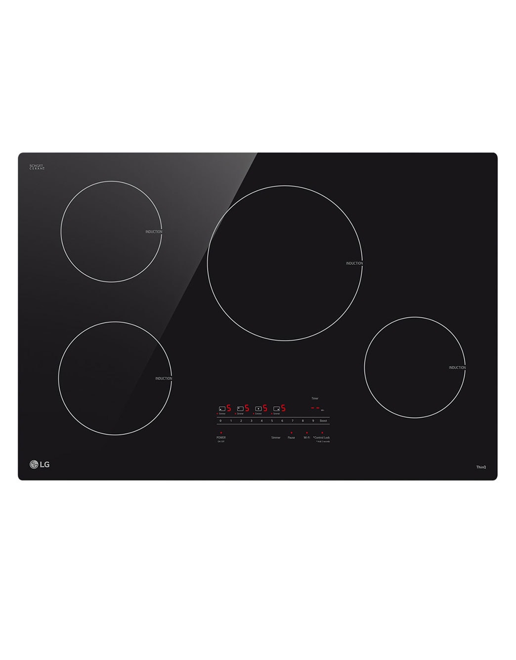 30” Smart Induction Cooktop with UltraHeat™ 4.3kW Element - CBIH3013BE ...