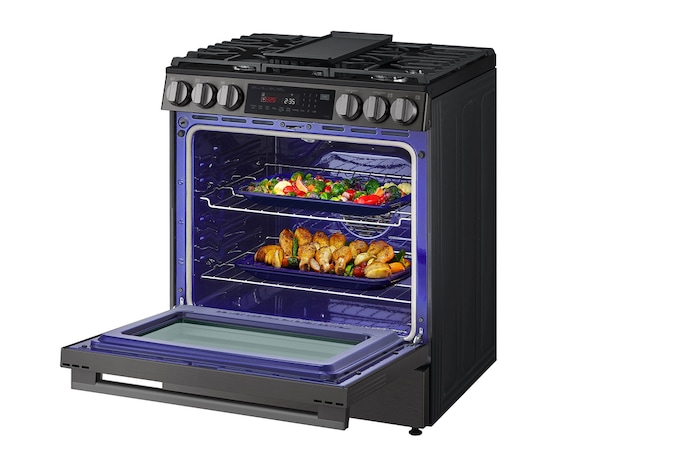 Left side open with food