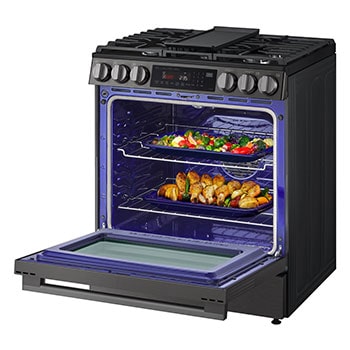 Left side open with food