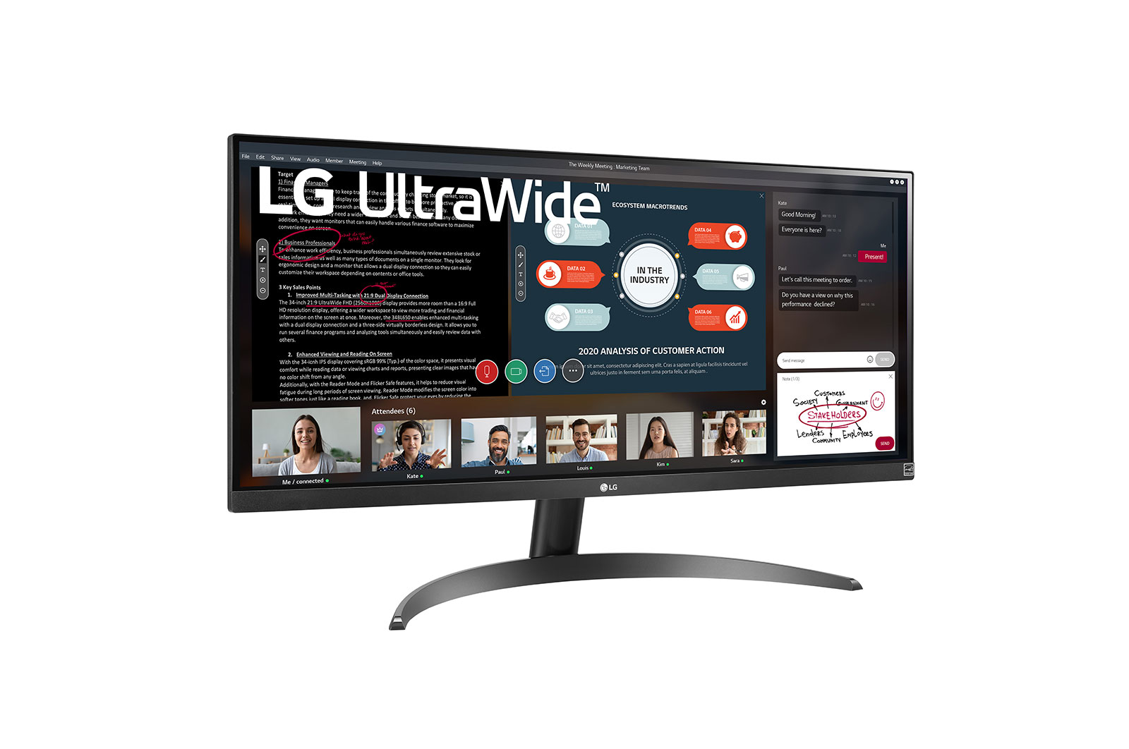 LG 29" 21:9 UltraWide™ Full HD IPS Monitor with AMD FreeSync™, 29WP500-B
