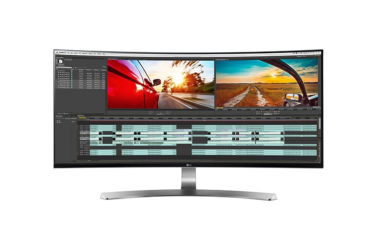 LG Professional Screen Real-Estate 21:9 Curved UltraWide™ QHD IPS Monitor, 34UC98-W