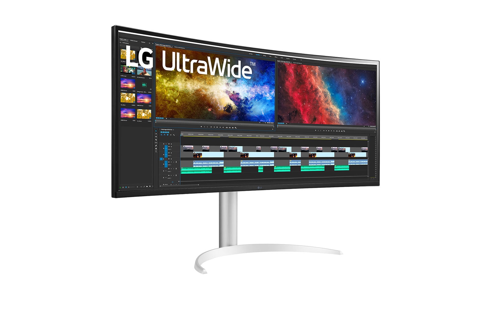 LG 37.5" 21:9 Curved UltraWide™ QHD+ (3840x1600) Monitor, 38WP85C-W