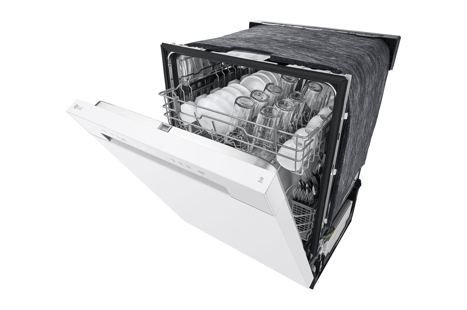 LG 24" Stainless Tub & Dynamic Dry™ 52 dB, Front Control, White, LG Dishwasher, LDFC2423W