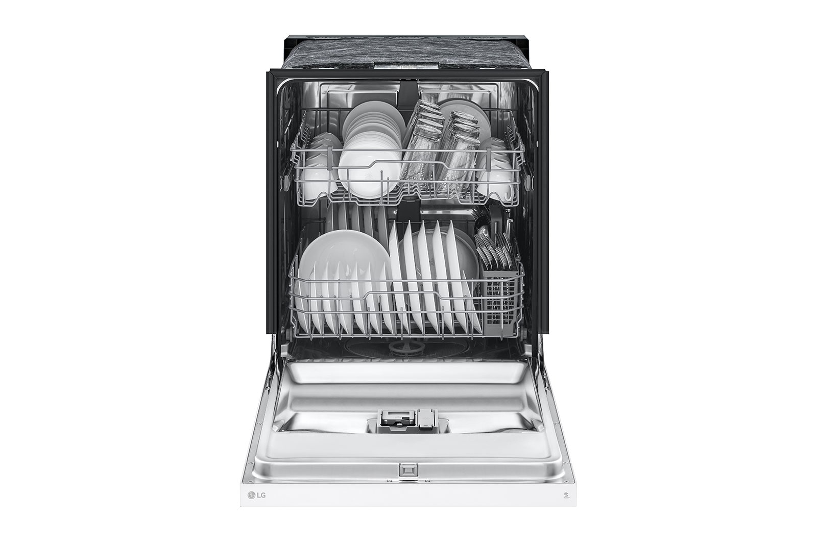 LG 24" Stainless Tub & Dynamic Dry™ 52 dB, Front Control, White, LG Dishwasher, LDFC2423W