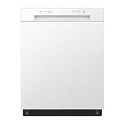 Front view of 24" Stainless Tub & Dynamic Dry™ 52 dB, Front Control, White, LG Dishwasher - LDFC2423W | LG Canada