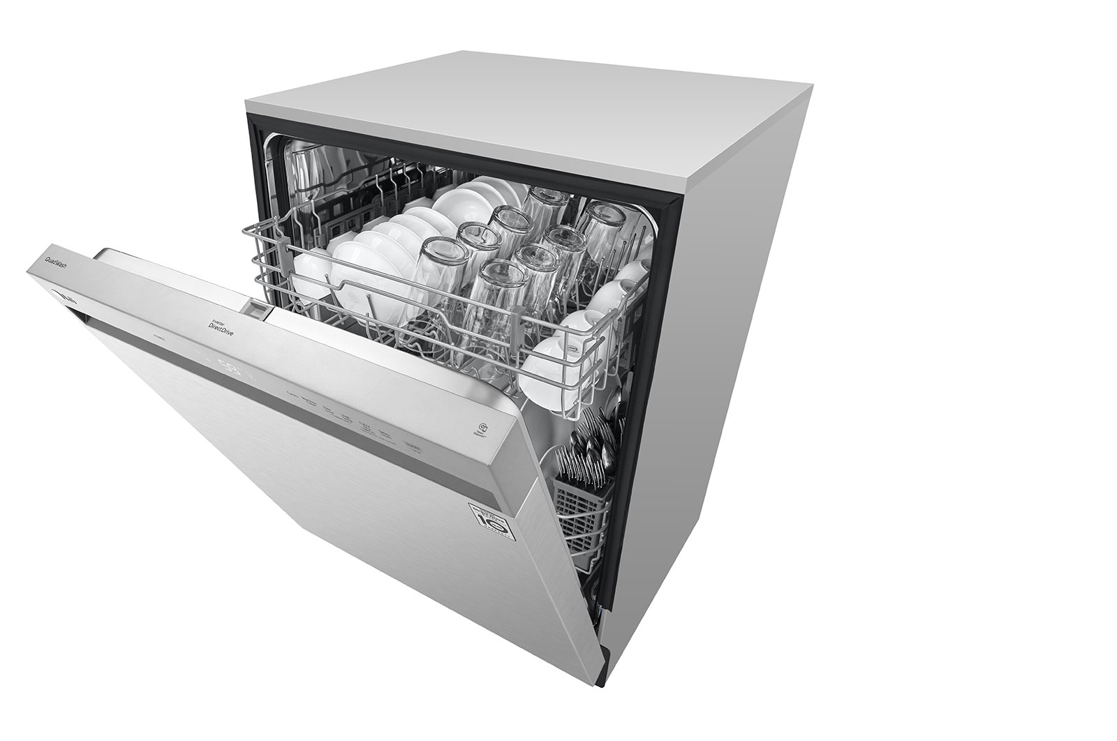 LG 24" QuadWash® & Dynamic Dry™ 50 dB, Front Control, Stainless, LG Dishwasher, LDFN3432T