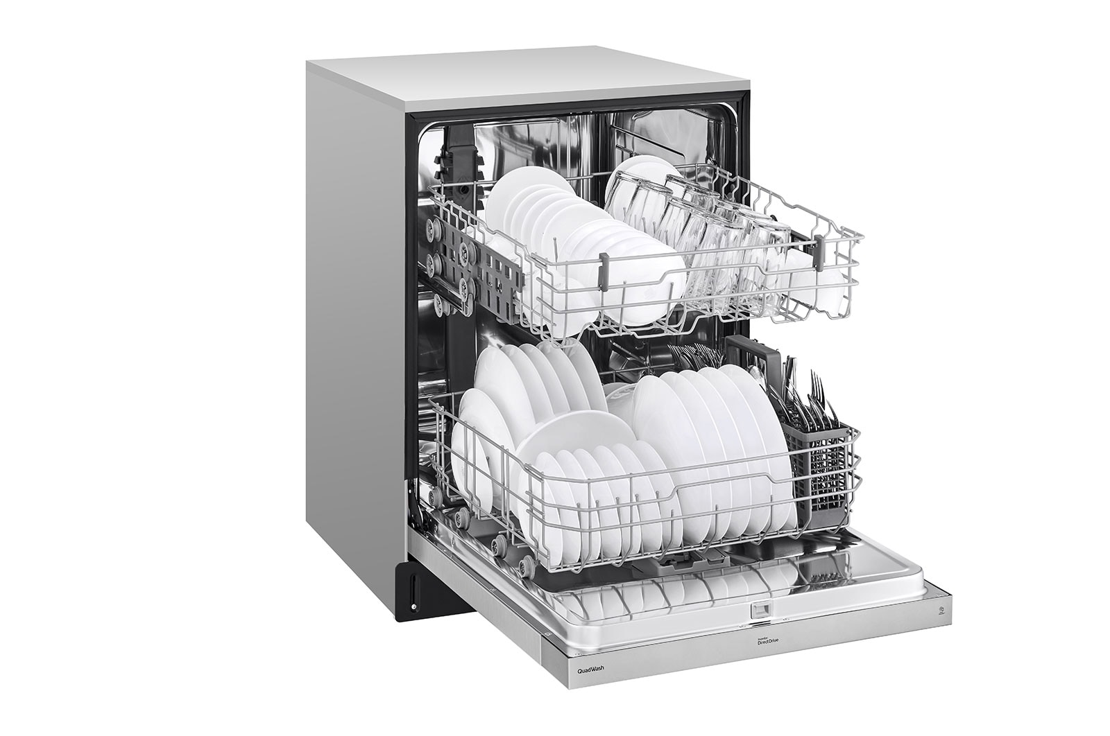 LG 24" QuadWash® & Dynamic Dry™ 50 dB, Front Control, Stainless, LG Dishwasher, LDFN3432T