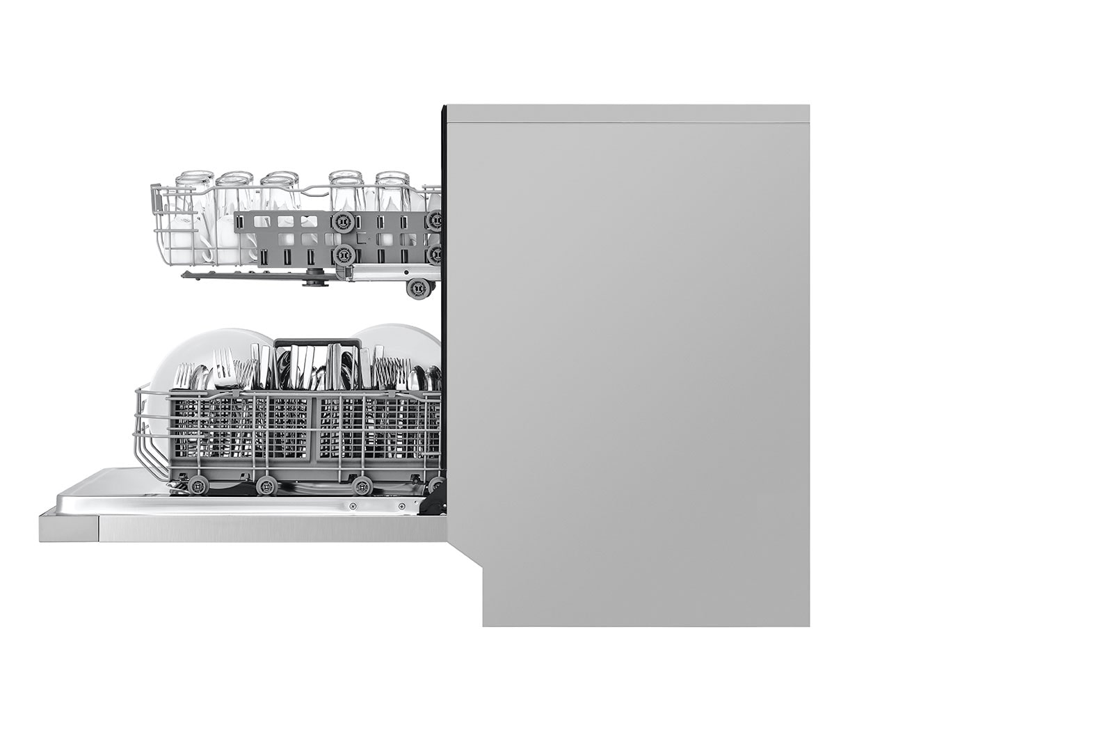 LG 24" QuadWash® & Dynamic Dry™ 50 dB, Front Control, Stainless, LG Dishwasher, LDFN3432T